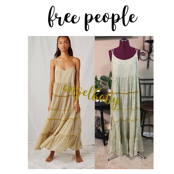 Free People Midnight Dance Print Maxi Grey Combo!